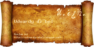 Udvardy Ábel névjegykártya