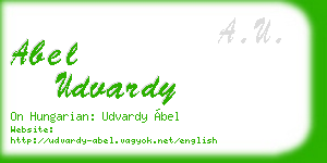 abel udvardy business card